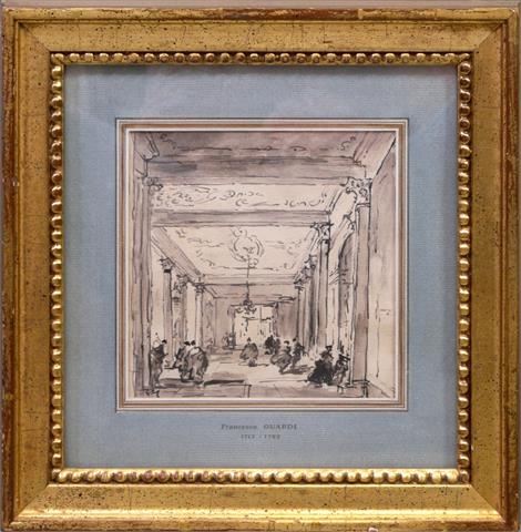 Federzeichnung Theaterinterieur by Francesco Guardi