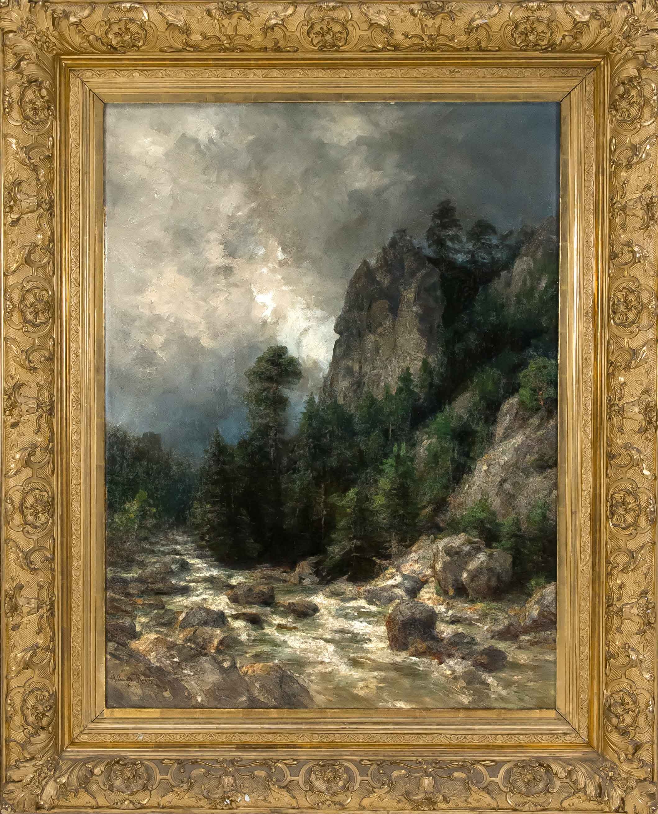 Artwork by Helmuth Raetzer, The Oker Valley in the Harz Mountains near Goslar, Made of Oil on canvas