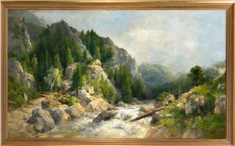 Harz landscape with angler at the torrent - Helmuth Raetzer