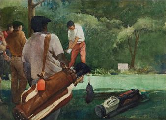 "Driving the Tee." - Lealand R. Gustavson