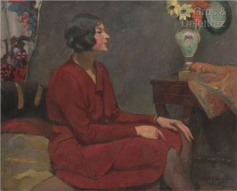 Sitting woman - André Meaux Saint-Marc