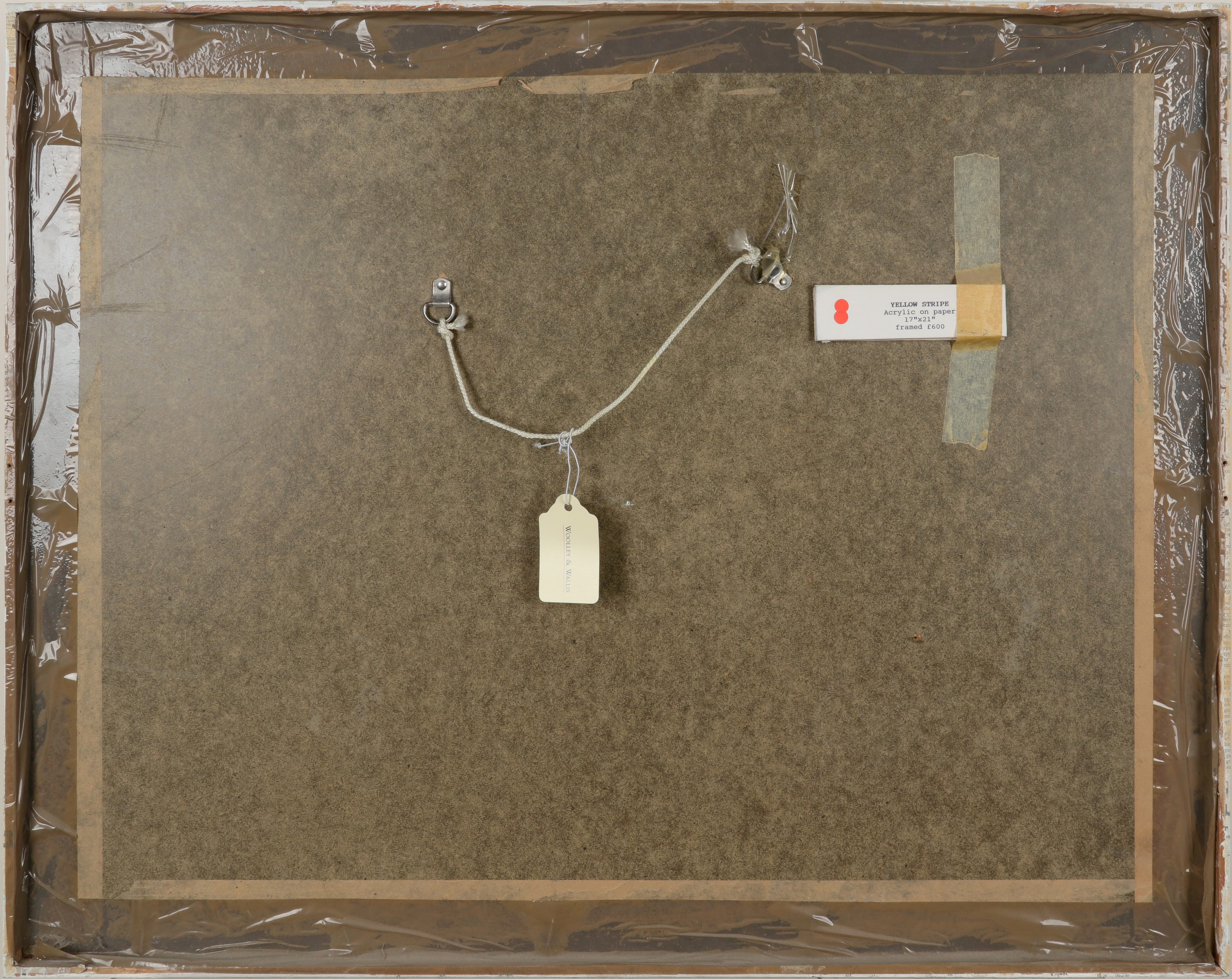 Artwork by Barrie Cook, Yellow Stripe, Made of Acrylic on paper