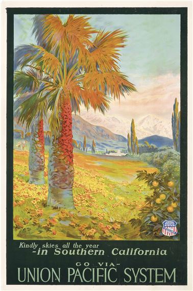 SOUTHERN CALIFORNIA, GO VIA UNION PACIFIC SYSTEM by M. Gundlach, circa1920