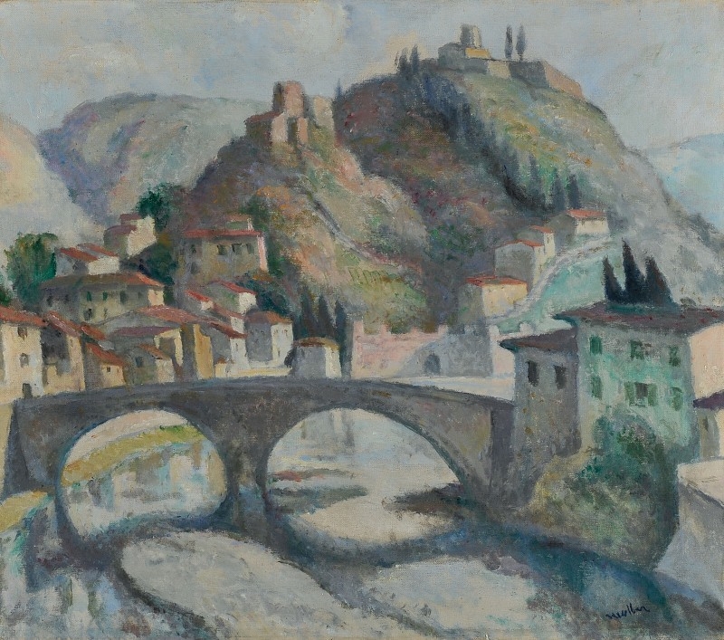 Artwork by Alfredo Muller, Paesaggio, Made of oil on canvas