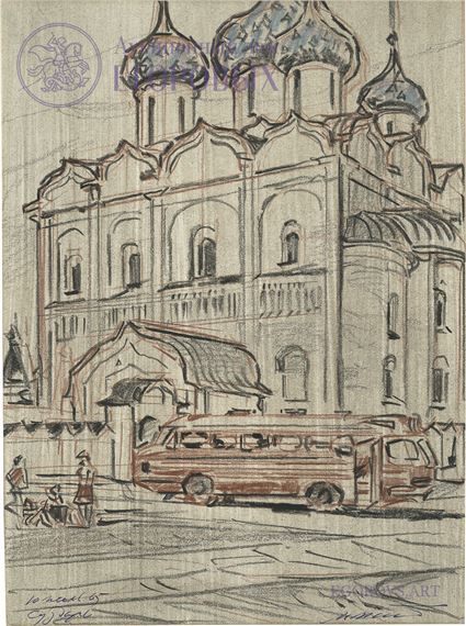 Kremlin. Suzdal by Mikhail Vladimirovich Matorin, 1965