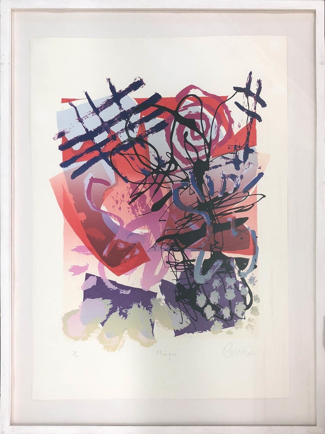 Artwork by Carl Rowe, Mingus, Made of screenprint