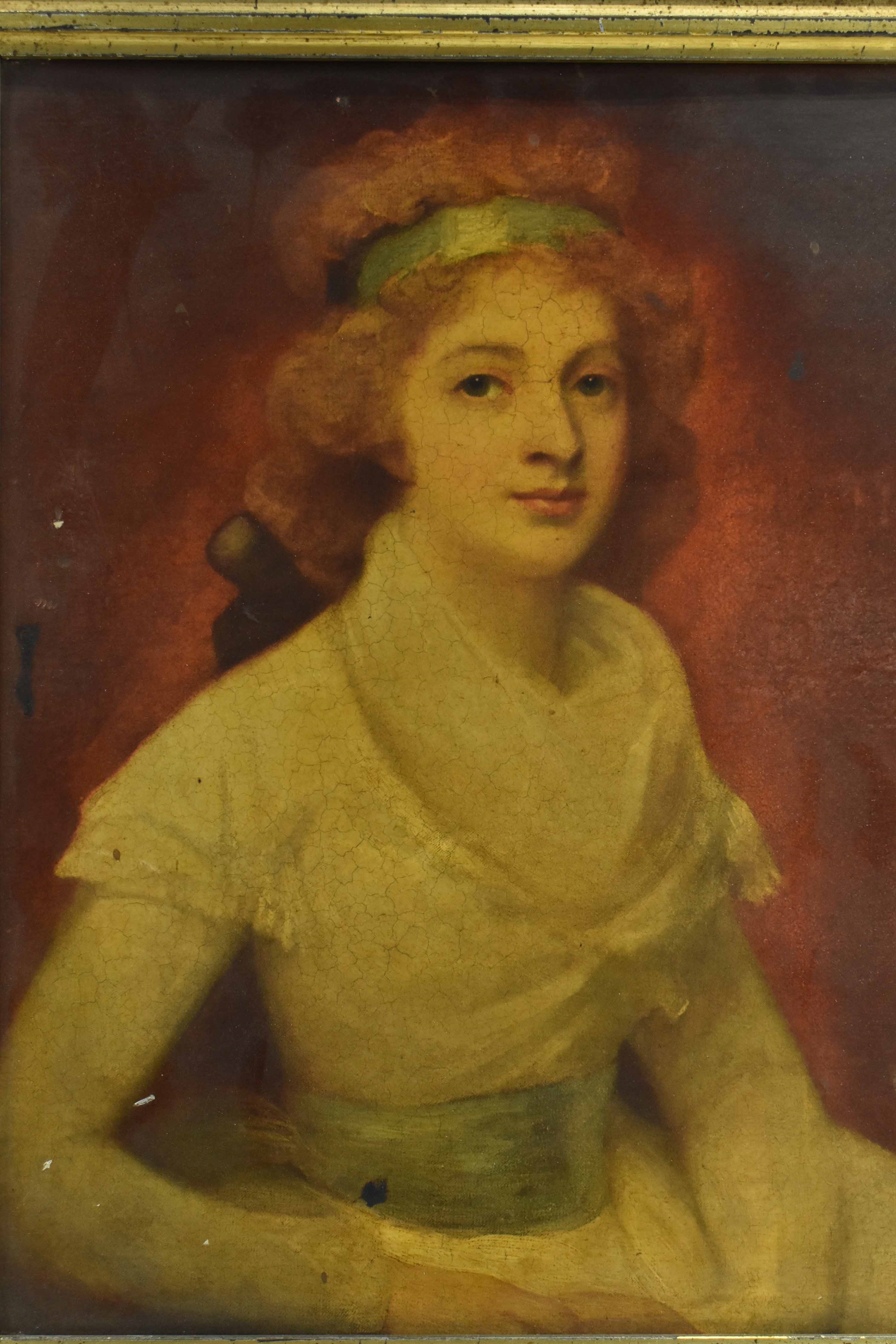 Artwork by George Romney, Portrait of Mrs. Angerstein, Made of Print
