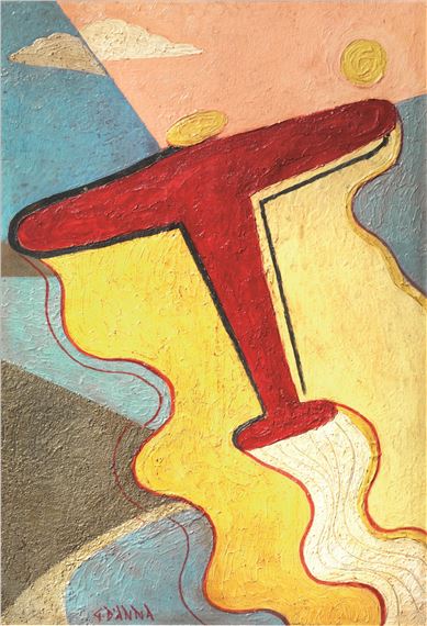 Red airplain by Giulio d’Anna, 1932 ca.