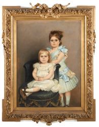 Leon Philippet | Portrait de deux sœurs (1887) | MutualArt