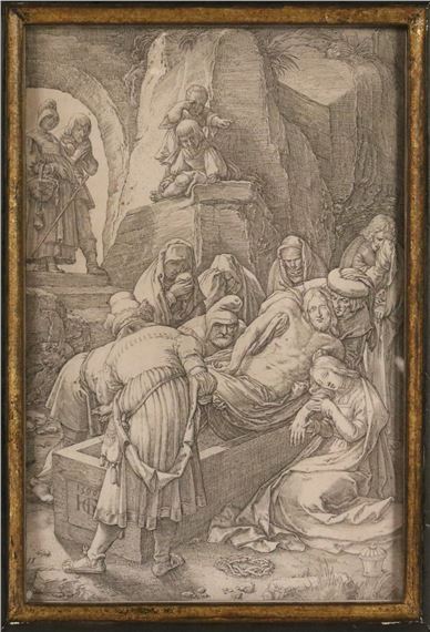 The Entombment by Hendrick Goltzius, 1596