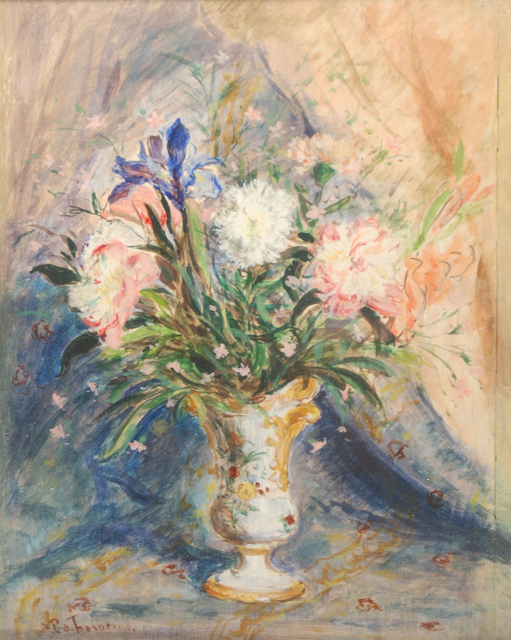 Artwork by Pierangelo Basorini, Vaso fiorito, Made of oil on panel