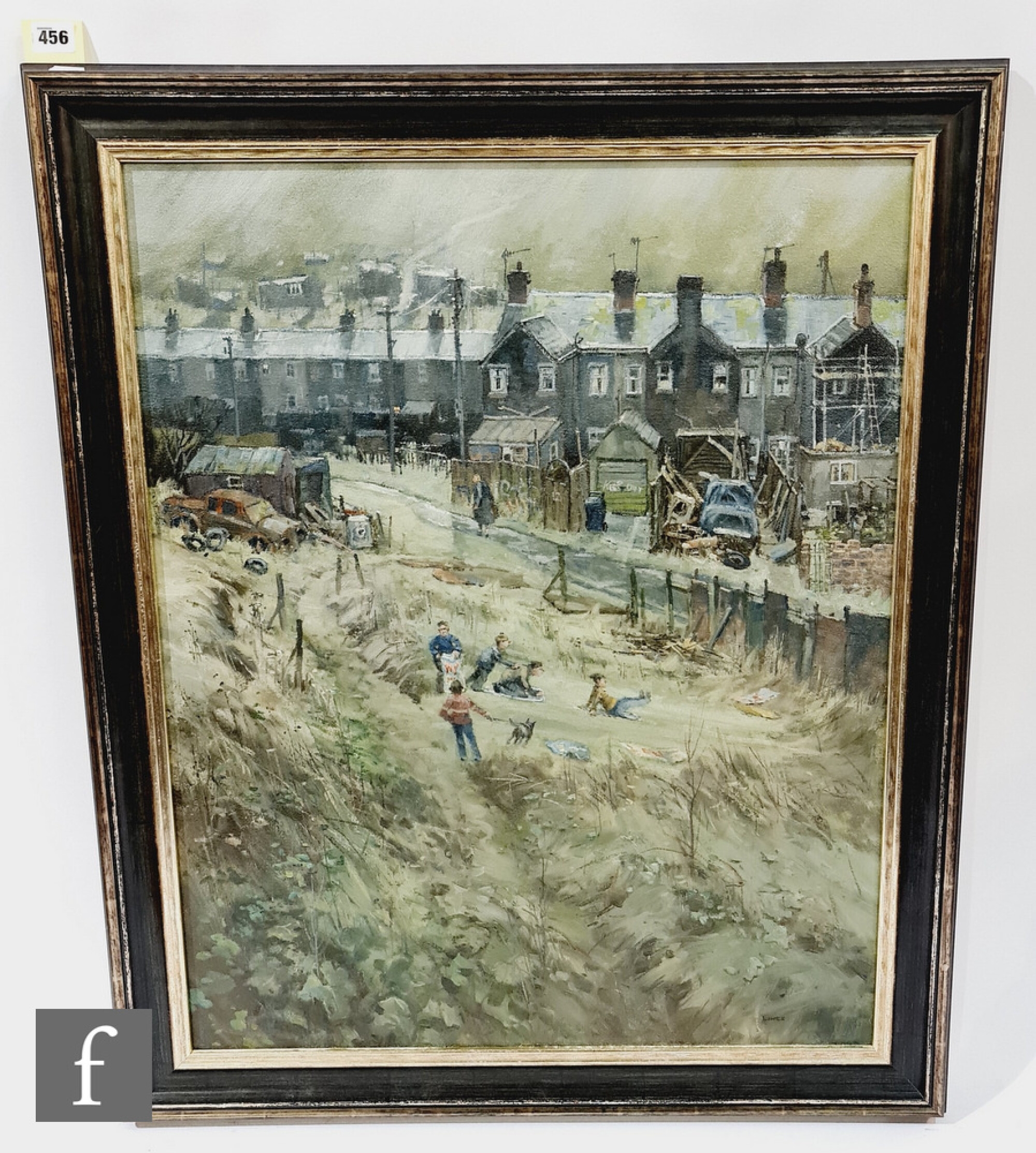 Artwork by John Lines, Bank Fun, Made of oil on canvas