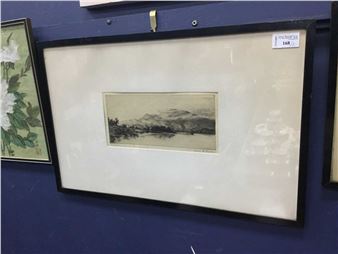 LINGERING MIST ON BEN LOMOND, along with another etching by the same artist (2) - Ivan M. Barr