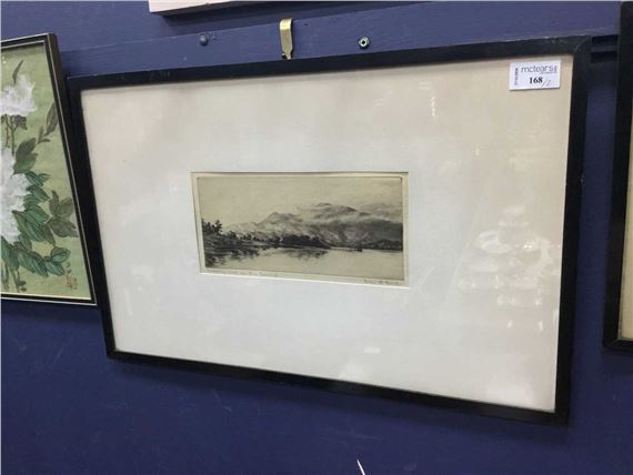 LINGERING MIST ON BEN LOMOND, along with another etching by the same artist (2) - Ivan M. Barr