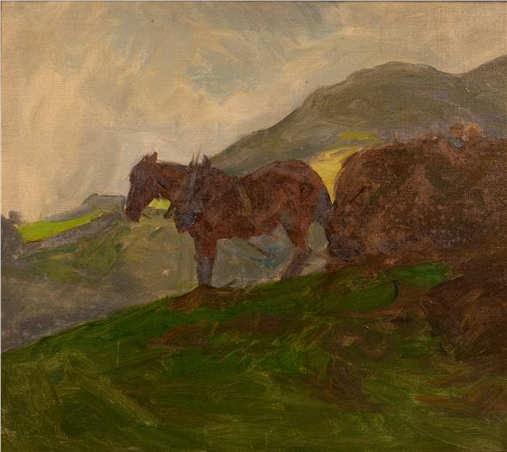 Carting Bracken, Grasmere by Frank Bramley, 1913