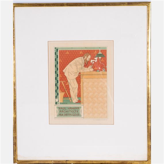 Paul Hankar Architecte from Les Maitres de l'Affiche Plate 91 by Adolphe Crespin, 1896