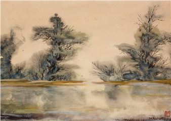 A river landscape - Chan Shu Hong