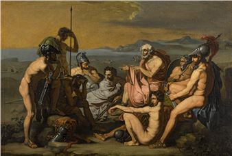 The Council of the Greeks before the battle for Troy - Johann Martin von Wagner