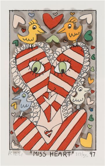 James Rizzi | Miss Heart (1997) | MutualArt
