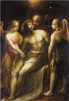 Cristo con angeli - Cesare Corte