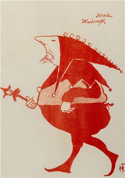 Michał Przybyłowicz jako Stańczyk w sztuce S. Wyspiańskiego „Wesele” by Karol Frycz, 1904