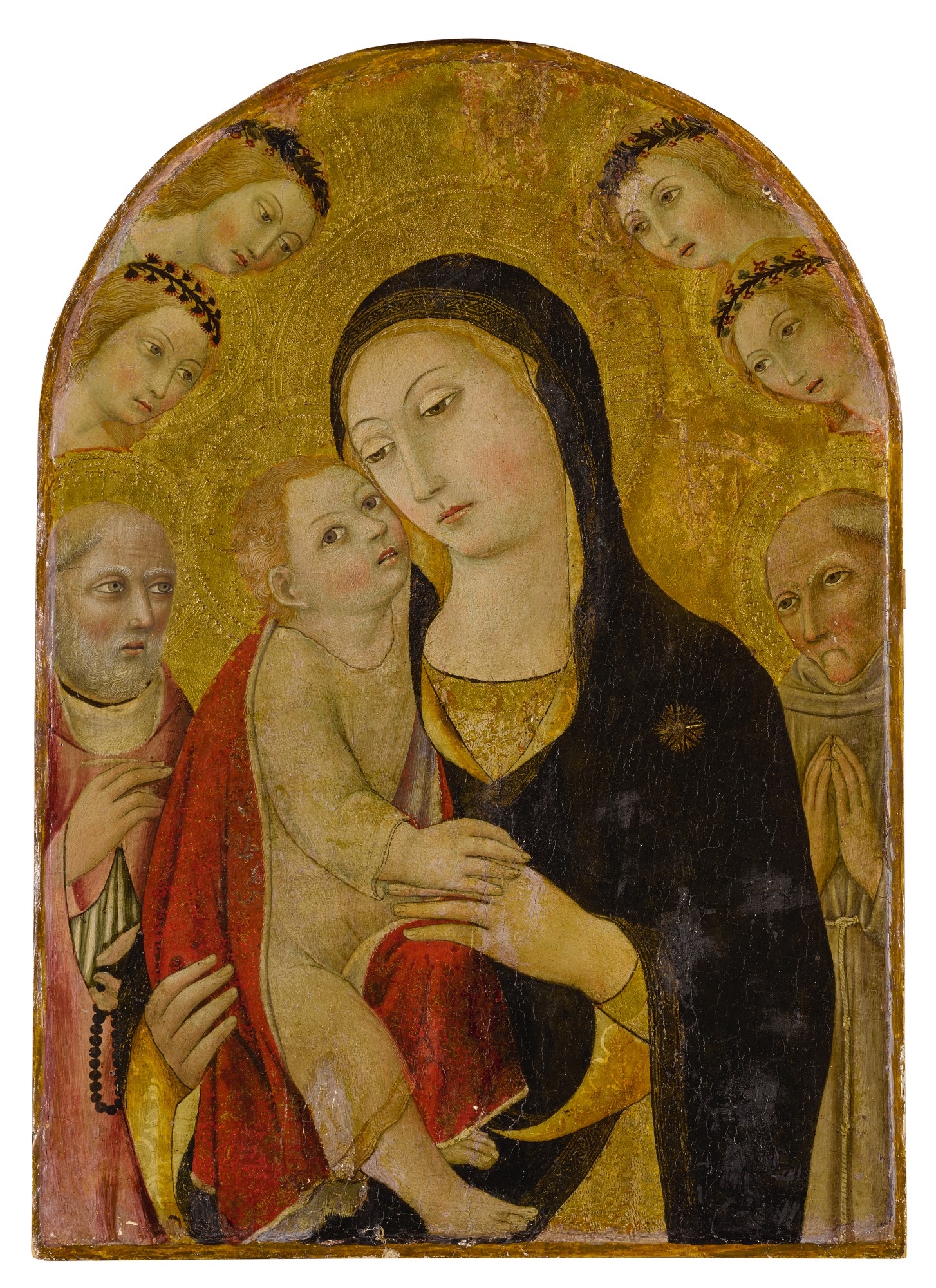 | Madonna and Child surrounded by Saint John, Saint Bernardino of Siena ...