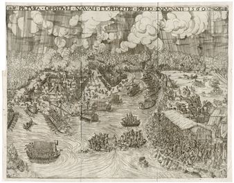 A Mock Siege of a Fortress on the Danube & A Tournament on Horseback and Foot - Giovanni Guerra