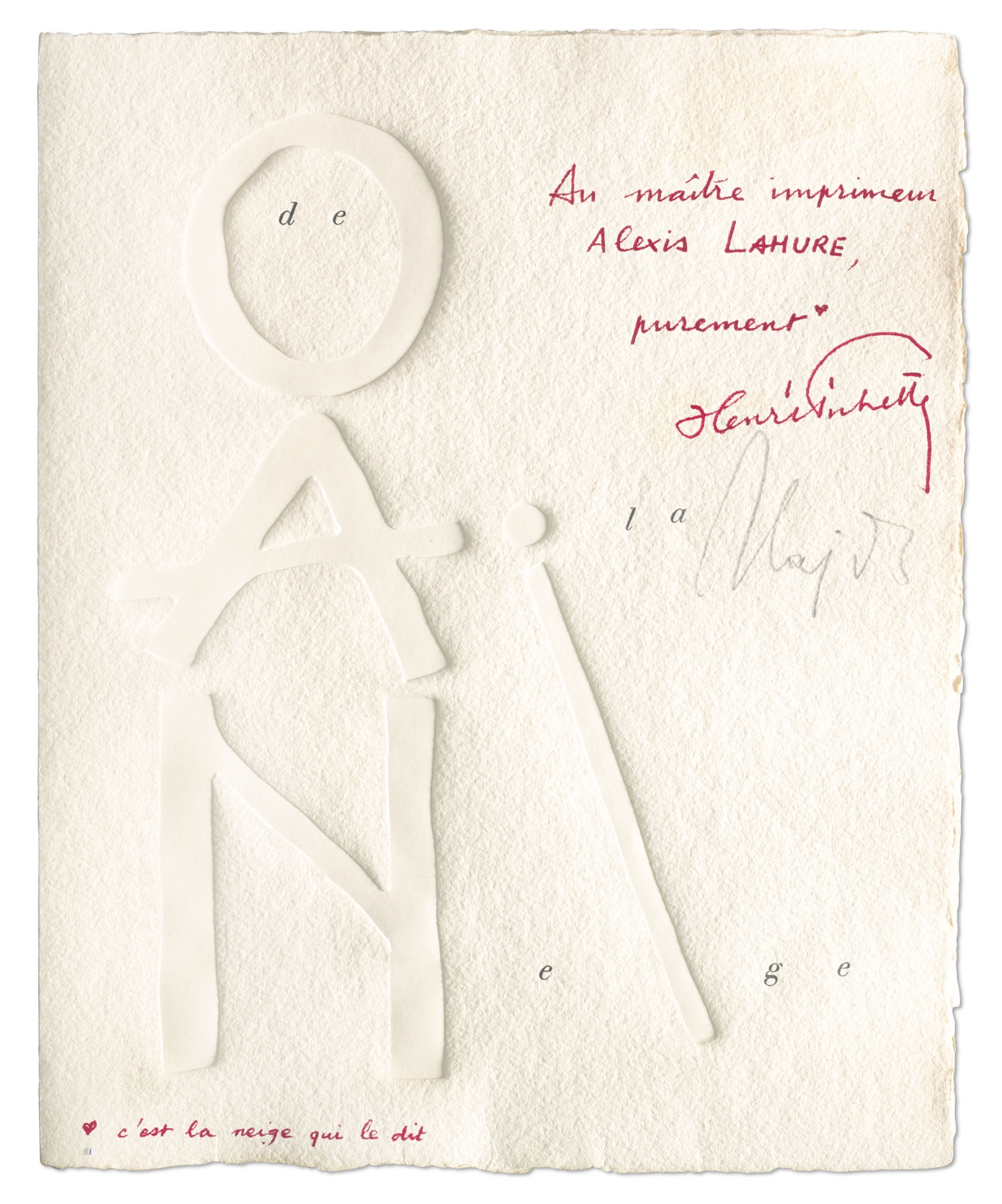 Artwork by Etienne Hajdu, PICHETTE, Henri, et Étienne HAJDU, Made of papier
