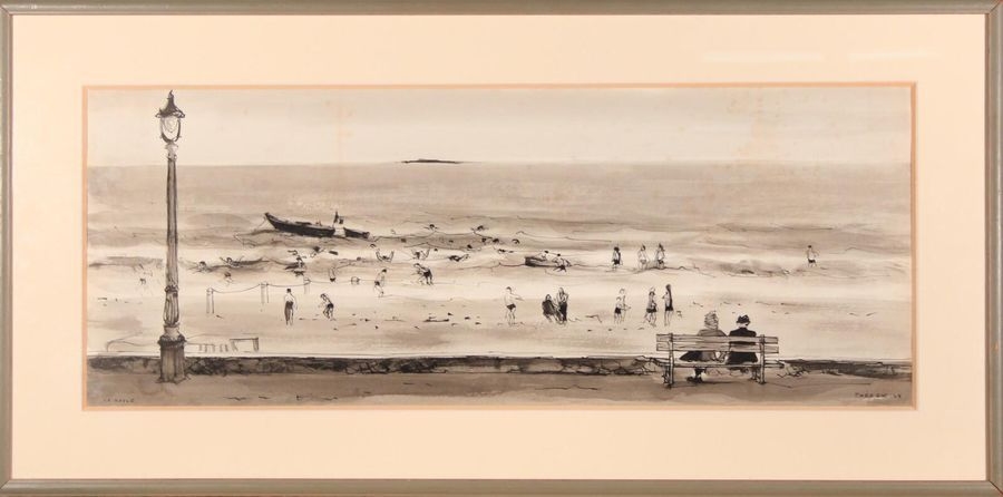 Artwork by Pierre Theron, La Baule, Made of Pen and Chinese ink wash