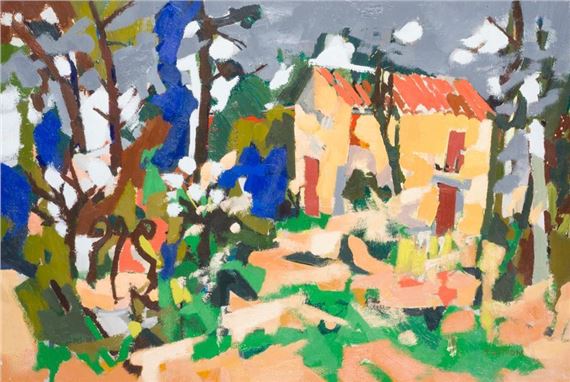 La ferme au puits (une ferme dans les Landes) by Pierre Theron, 1963