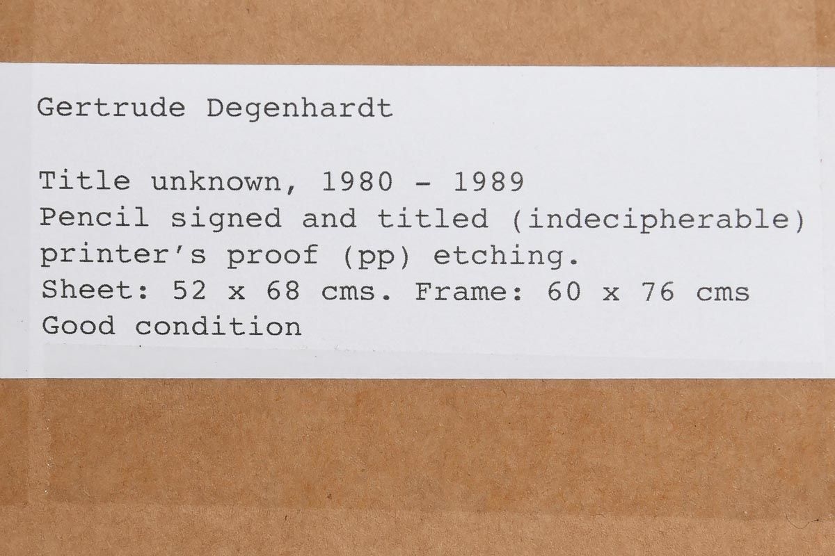 Artwork by Gertrude Degenhardt, Untitled, Made of etching