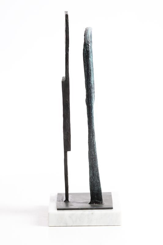 Artwork by Mark Rode, Fern and House, Made of unique bronze on marble base