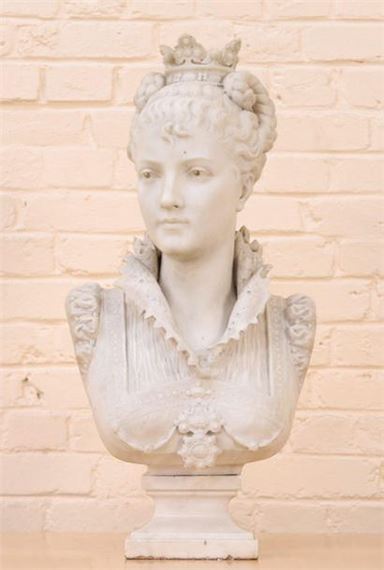 BUST OF A RENAISSANCE PRINCESS by Vincent-Désire Faure de Broussé, 1885