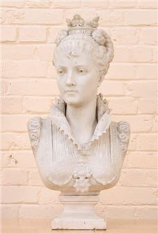 BUST OF A RENAISSANCE PRINCESS - Vincent-Désire Faure de Broussé