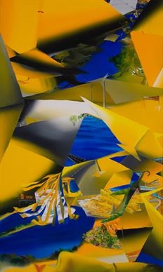 Artwork by Nabibakhsh  Mansoori, The City and the Times, Made of Oil on canvas