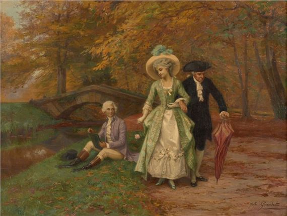 A Well Turned Ankle by Jules Girardet Art Woman Showing Leg Man  8x10 Print 0989 