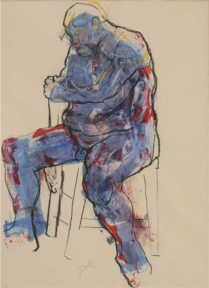 Anthony Roe | Seated figure (2017) | MutualArt