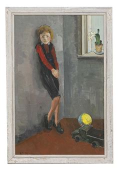 Young girl with toy and ball; and another by the same hand, Snooker players - Tigran Mangasaryan