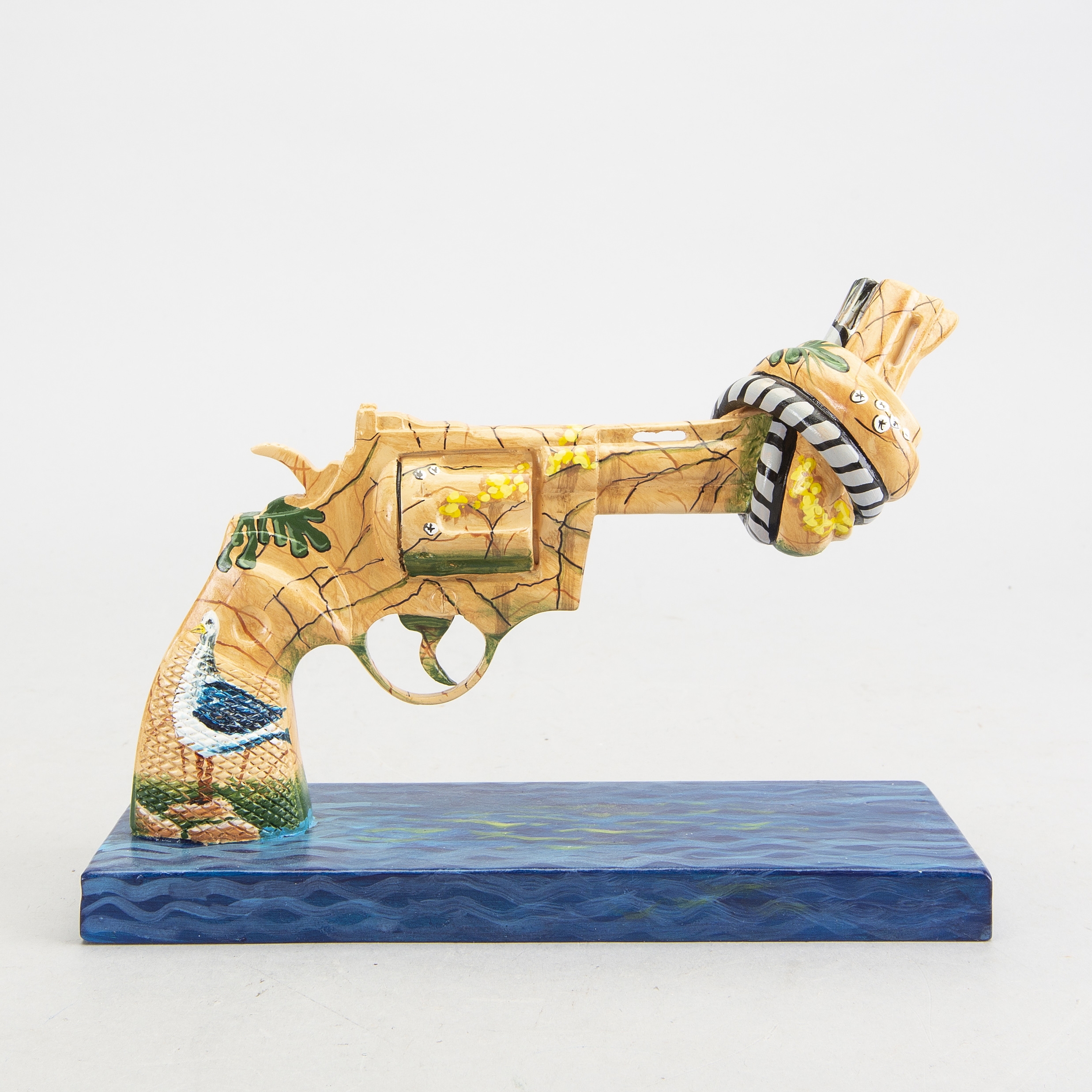 Artwork by Carl Fredrik Reuterswärd, Gun and Rocks for Peace