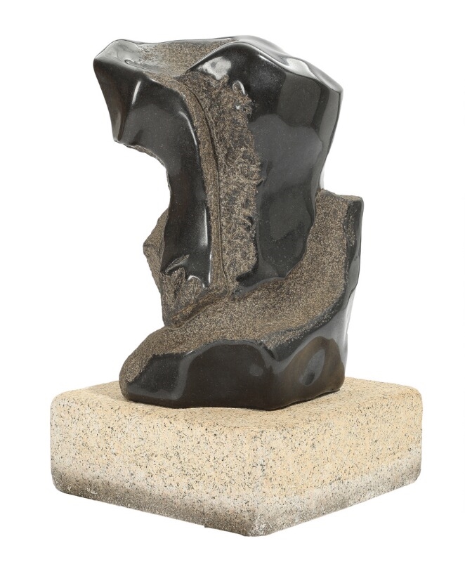 Artwork by Niels Peter Bruun Nielsen, Organic form, Made of sculpture on granite plinth