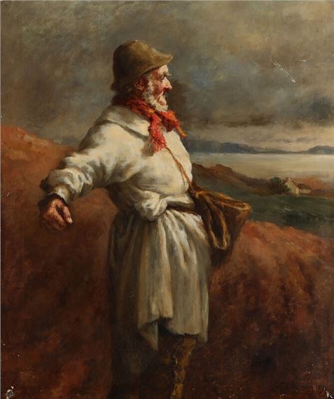 A farmer spreading the seed corn by Constance Copeman, 1892