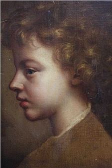 Portrait of a young boy in profile - Italian School, 18th Century