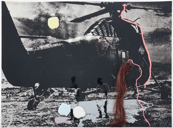 Drei Haare und Schatten by Wolf Vostell