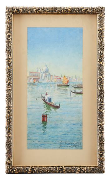 Gondol i Venedig by Hjalmar Falk, 1899