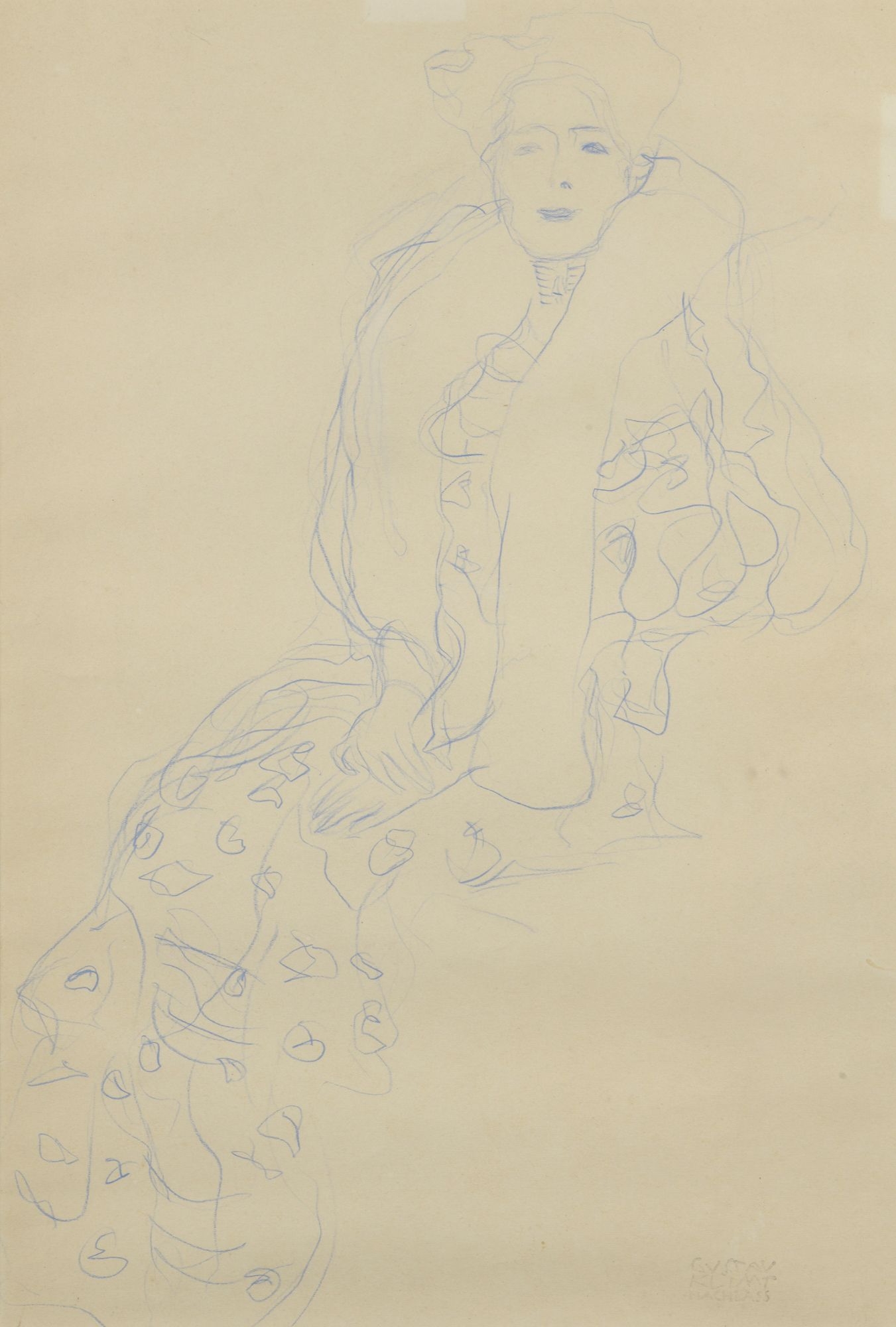 Gustav Klimt | Study for the Portrait of Fritza Riedler (1906) | MutualArt