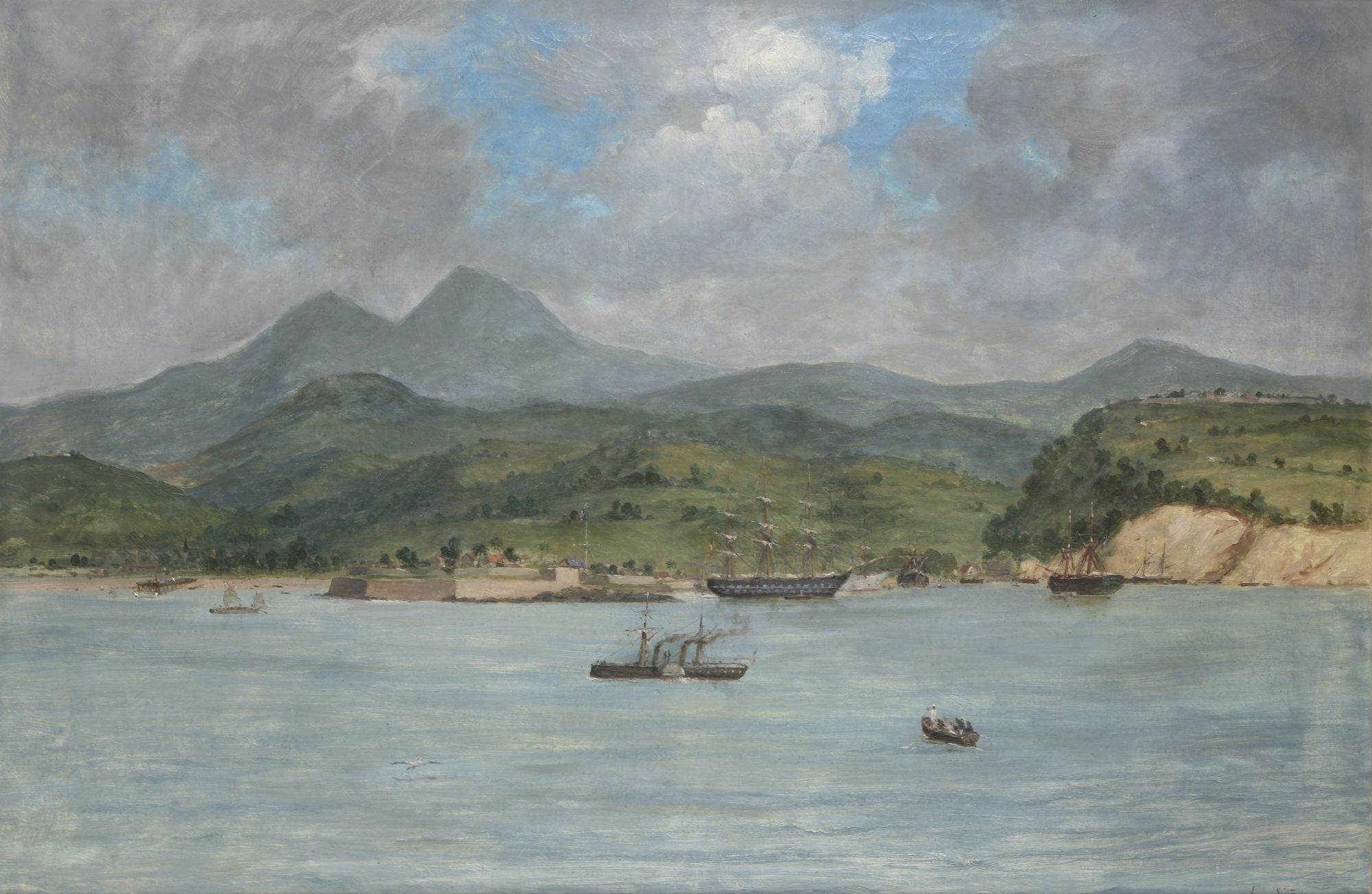 Artwork by Ludovic Alfred de Saint-Edme, Rade of Fort-de-France in Martinique, Made of Oil on canvas