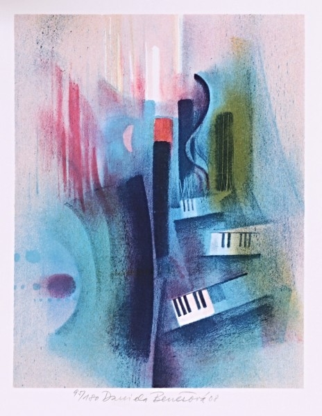 Artwork by Daniela Benešová, Hudební zátiší, Made of lithograph