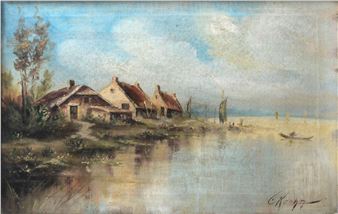RIVERSIDE VILLAGE - C. Krohg