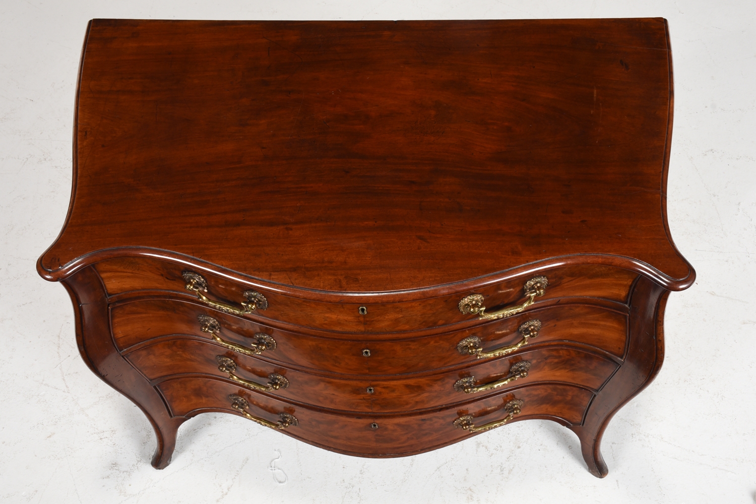 Artwork by Henry Hill Of Marlborough, Very Fine George III Mahogany Bombe Commode attributed to Henry Hill of Marlborough, Made of Mahogany