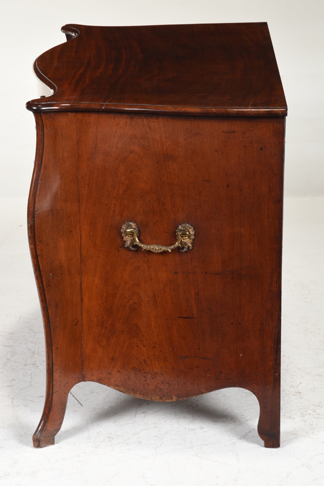 Artwork by Henry Hill Of Marlborough, Very Fine George III Mahogany Bombe Commode attributed to Henry Hill of Marlborough, Made of Mahogany